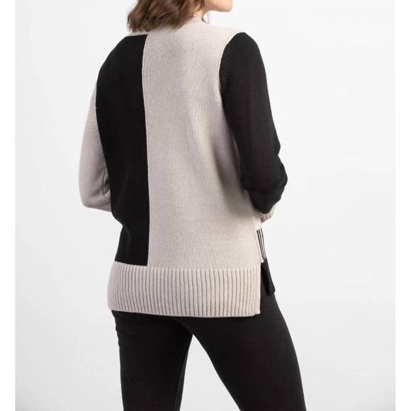 NEW HABITAT ying yang piano key tunic in putty - Picture 2 of 3